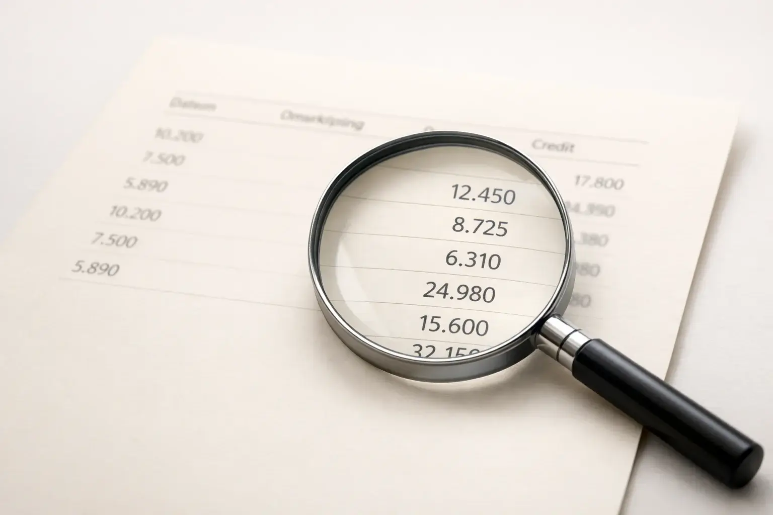 Vergrootglas boven odds cijfers voor waardebepaling